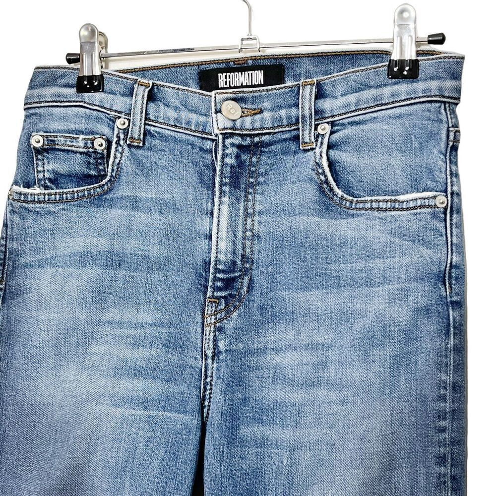 Reformation High Skinny Jeans Women's 26 Rhine Medium Wash Stretch Eco Modern View 4
